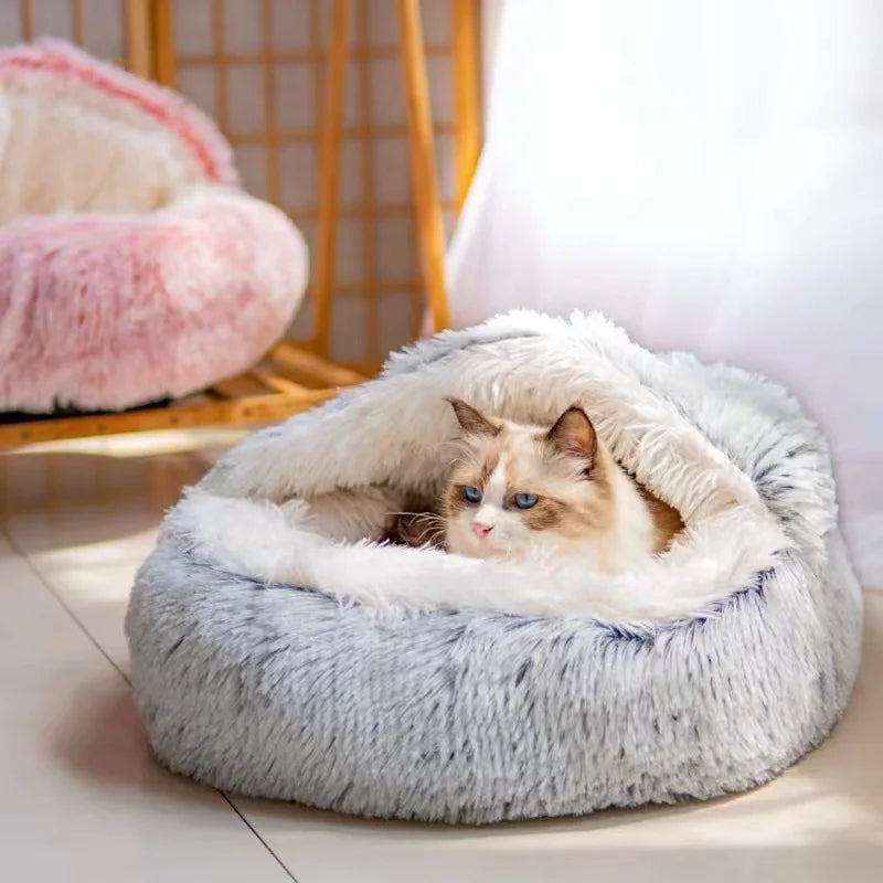 Semi Closed Cozy Cat Bed Nest for Warm Safe and Peaceful Sleep