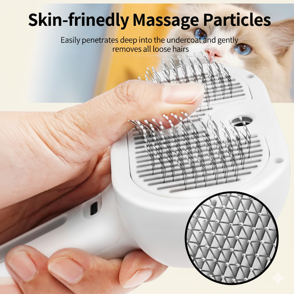 Pet Spray Grooming Brush for Cats and Dog