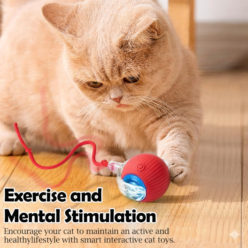 Smart Interactive Cat Toy Ball for Endless Play Exercise and Fun