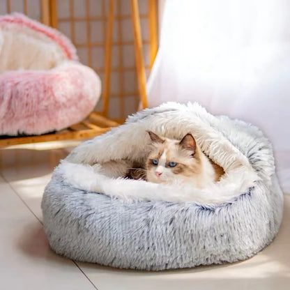 Semi Closed Cozy Cat Bed Nest for Warm Safe and Peaceful Sleep